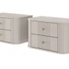 2 x VESPER SZAFKA NOCNA 56 2SZ - cashmere mdf / cashmere / złote uchwyty / wisząca