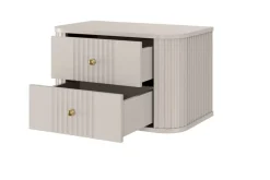 2 x VESPER SZAFKA NOCNA 56 2SZ - cashmere mdf / cashmere / złote uchwyty / wisząca
