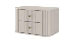 2 x VESPER SZAFKA NOCNA 56 2SZ - cashmere mdf / cashmere / złote uchwyty / wisząca