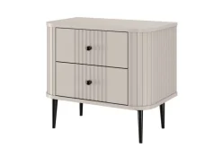 2 x VESPER SZAFKA NOCNA 56 2SZ - cashmere mdf / cashmere / czarne nogi