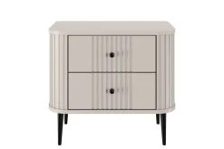 2 x VESPER SZAFKA NOCNA 56 2SZ - cashmere mdf / cashmere / czarne nogi