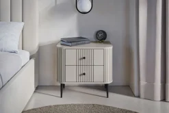 2 x VESPER SZAFKA NOCNA 56 2SZ - cashmere mdf / cashmere / czarne nogi