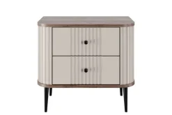 2 x VESPER SZAFKA NOCNA 56 2SZ - cashmere mdf / orzech / czarne nogi