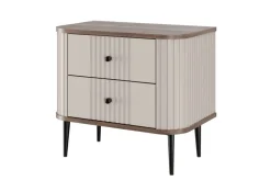 2 x VESPER SZAFKA NOCNA 56 2SZ - cashmere mdf / orzech / czarne nogi