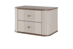 2 x VESPER SZAFKA NOCNA 56 2SZ - cashmere mdf / orzech / złote uchwyty / wisząca