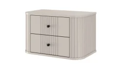 2 x VESPER SZAFKA NOCNA 56 2SZ - cashmere mdf / cashmere / czarne uchwyty / wisząca