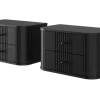 2 x VESPER SZAFKA NOCNA 56 2SZ - czarny mdf / czarny mdf / czarne uchwyty / wisząca