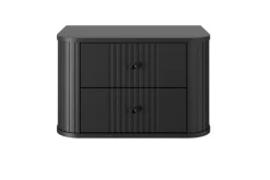 2 x VESPER SZAFKA NOCNA 56 2SZ - czarny mdf / czarny mdf / czarne uchwyty / wisząca
