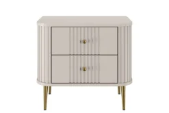 2 x VESPER SZAFKA NOCNA 56 2SZ - cashmere mdf / cashmere / złote nogi