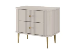 2 x VESPER SZAFKA NOCNA 56 2SZ - cashmere mdf / cashmere / złote nogi