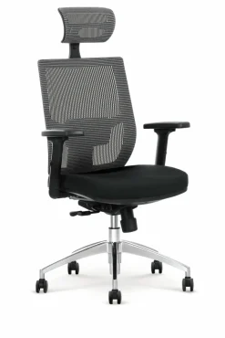 ADMIRAL fotel gabinetowy popielato / czarny1 sztuka