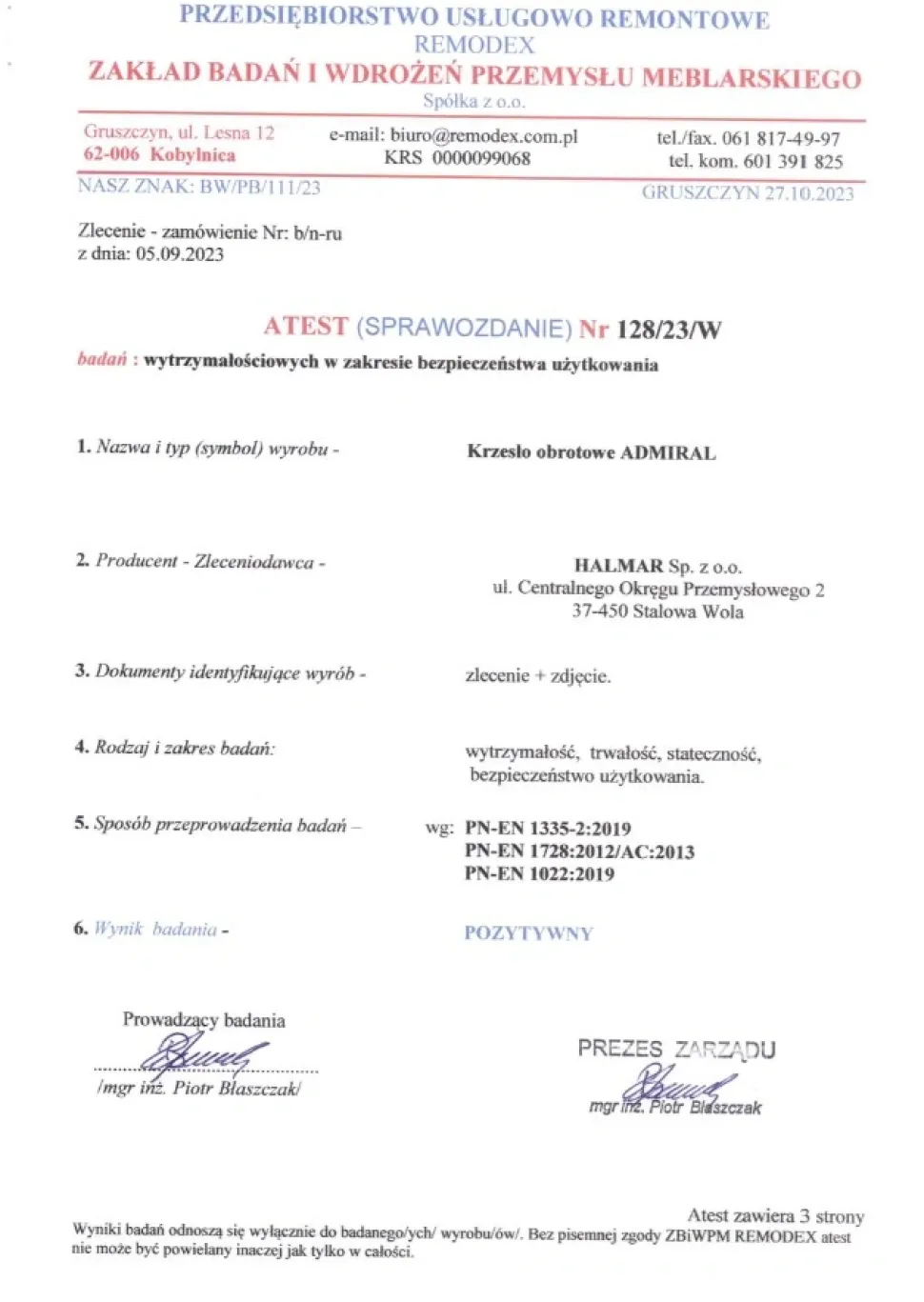 ADMIRAL fotel gabinetowy popielato / czarny1 sztuka