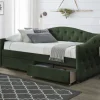 ALOHA łóżko z szufladami ciemny zielony velvet (3p=1szt)1 sztuka