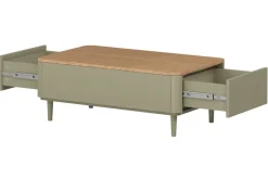 AMILIO ŁAWA 100 2SZ - eukaliptus / dąb baltic dune / nogi eukaliptus