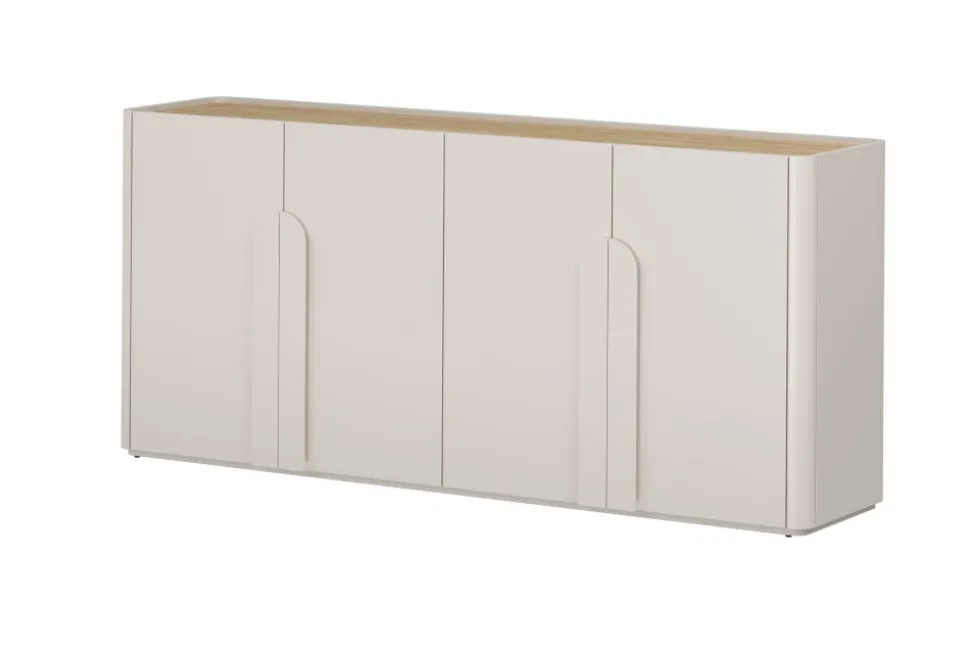 AMILIO KOMODA 200 4D - cashmere / dąb olejowany / uchwyty cashmere