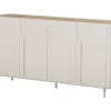 AMILIO KOMODA 200 4D - cashmere / dąb olejowany / uchwyty cashmere / nogi cashmere