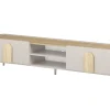 AMILIO RTV 220 1K1SZ - cashmere / dąb olejowany / uchwyty dąb jasny / nogi cashmere