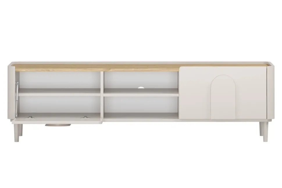 AMILIO RTV 170 1K1SZ - cashmere / dąb olejowany / uchwyty cashmere / nogi cashmere