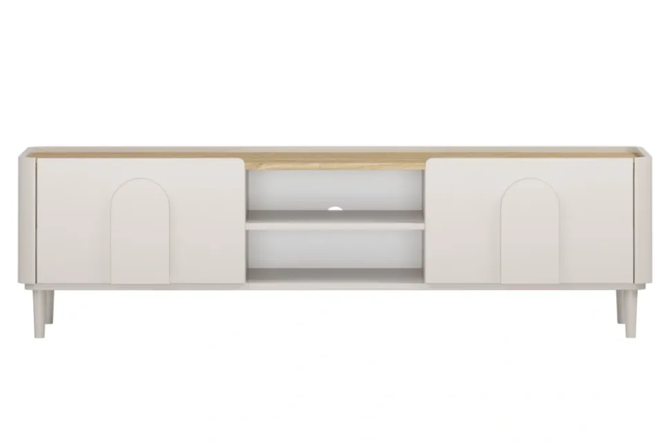 AMILIO RTV 170 1K1SZ - cashmere / dąb olejowany / uchwyty cashmere / nogi cashmere