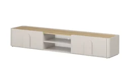 AMILIO RTV 220 1K1SZ - cashmere / dąb olejowany / uchwyty cashmere