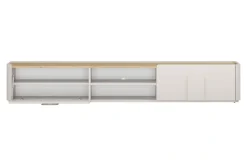 AMILIO RTV 220 1K1SZ - cashmere / dąb olejowany / uchwyty cashmere
