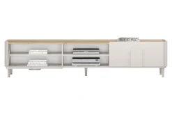 AMILIO RTV 220 1K1SZ - cashmere / dąb olejowany / uchwyty cashmere / nogi cashmere