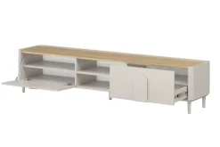 AMILIO RTV 220 1K1SZ - cashmere / dąb olejowany / uchwyty cashmere / nogi cashmere