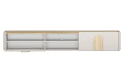 AMILIO RTV 220 1K1SZ - cashmere / dąb olejowany / uchwyty dąb jasny