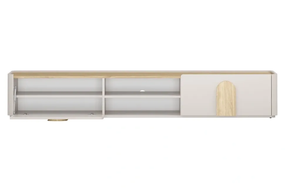 AMILIO RTV 220 1K1SZ - cashmere / dąb olejowany / uchwyty dąb jasny