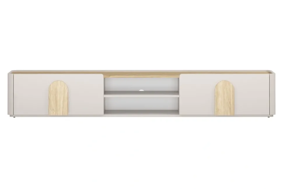 AMILIO RTV 220 1K1SZ - cashmere / dąb olejowany / uchwyty dąb jasny