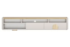 AMILIO RTV 200 1K2SZ - cashmere / dąb olejowany / uchwyty dąb jasny