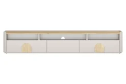 AMILIO RTV 200 1K2SZ - cashmere / dąb olejowany / uchwyty dąb jasny