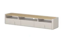 AMILIO RTV 200 1K2SZ - cashmere / dąb olejowany / uchwyty cashmere