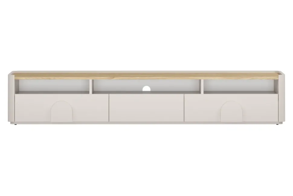 AMILIO RTV 200 1K2SZ - cashmere / dąb olejowany / uchwyty cashmere