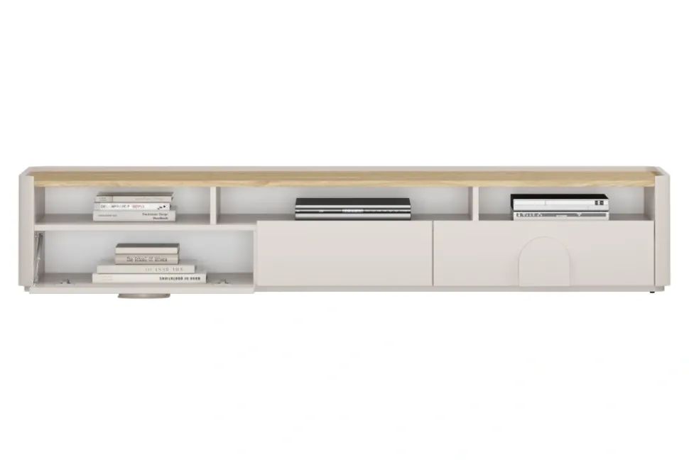 AMILIO RTV 200 1K2SZ - cashmere / dąb olejowany / uchwyty cashmere