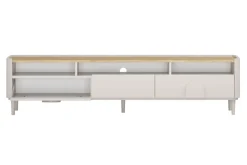 AMILIO RTV 200 1K2SZ - cashmere / dąb olejowany / uchwyty cashmere / nogi cashmere