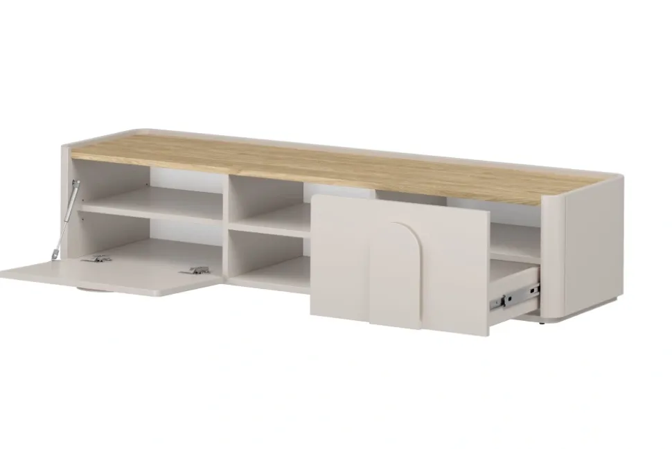 AMILIO RTV 170 1K1SZ - cashmere / dąb olejowany / uchwyty cashmere