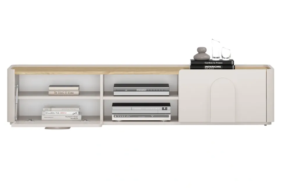 AMILIO RTV 170 1K1SZ - cashmere / dąb olejowany / uchwyty cashmere