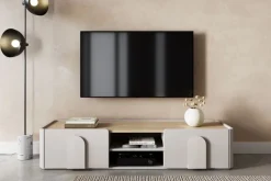 AMILIO RTV 170 1K1SZ - cashmere / dąb olejowany / uchwyty cashmere
