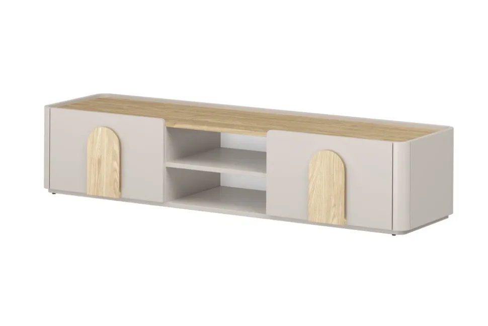 AMILIO RTV 170 1K1SZ - cashmere / dąb olejowany / uchwyty dąb jasny