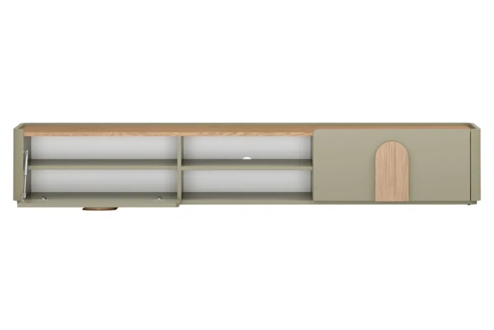 AMILIO RTV 220 1K1SZ - eukaliptus / dąb baltic dune / uchwyty dąb naturalny