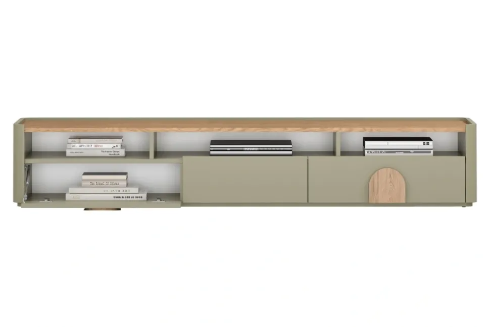 AMILIO RTV 200 1K2SZ - eukaliptus / dąb baltic dune / uchwyty dąb naturalny