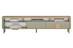 AMILIO RTV 200 1K2SZ - eukaliptus / dąb baltic dune / uchwyty dąb naturalny / nogi eukaliptus