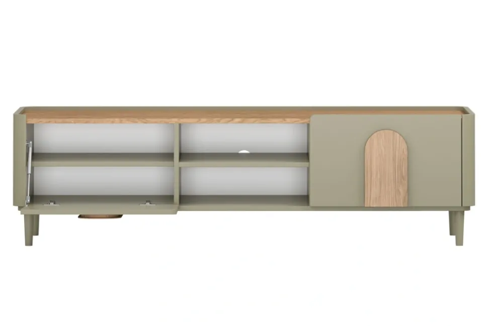 AMILIO RTV 170 1K1SZ - eukaliptus / dąb baltic dune / uchwyty dąb naturalny / nogi eukaliptus