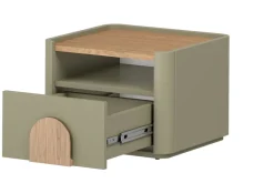 AMILIO SZAFKA NOCNA 50 1SZ - eukaliptus / dąb baltic dune / uchwyty dąb naturalny
