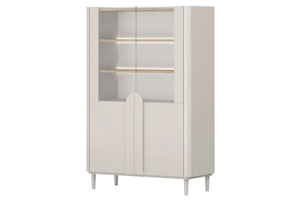 AMILIO WITRYNA 100 2D - cashmere / dąb olejowany / uchwyty cashmere / nogi cashmere