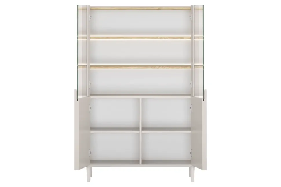 AMILIO WITRYNA 100 2D - cashmere / dąb olejowany / uchwyty cashmere / nogi cashmere