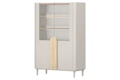 AMILIO WITRYNA 100 2D - cashmere / dąb olejowany / uchwyty dąb jasny / nogi cashmere