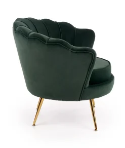 AMORINITO fotel wypoczynkowy ciemny zielony / złoty1 sztuka