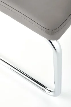 ARCO Krzesło metalowe chromowane / eko skóra kolor popiel (1p=2szt)1 sztuka